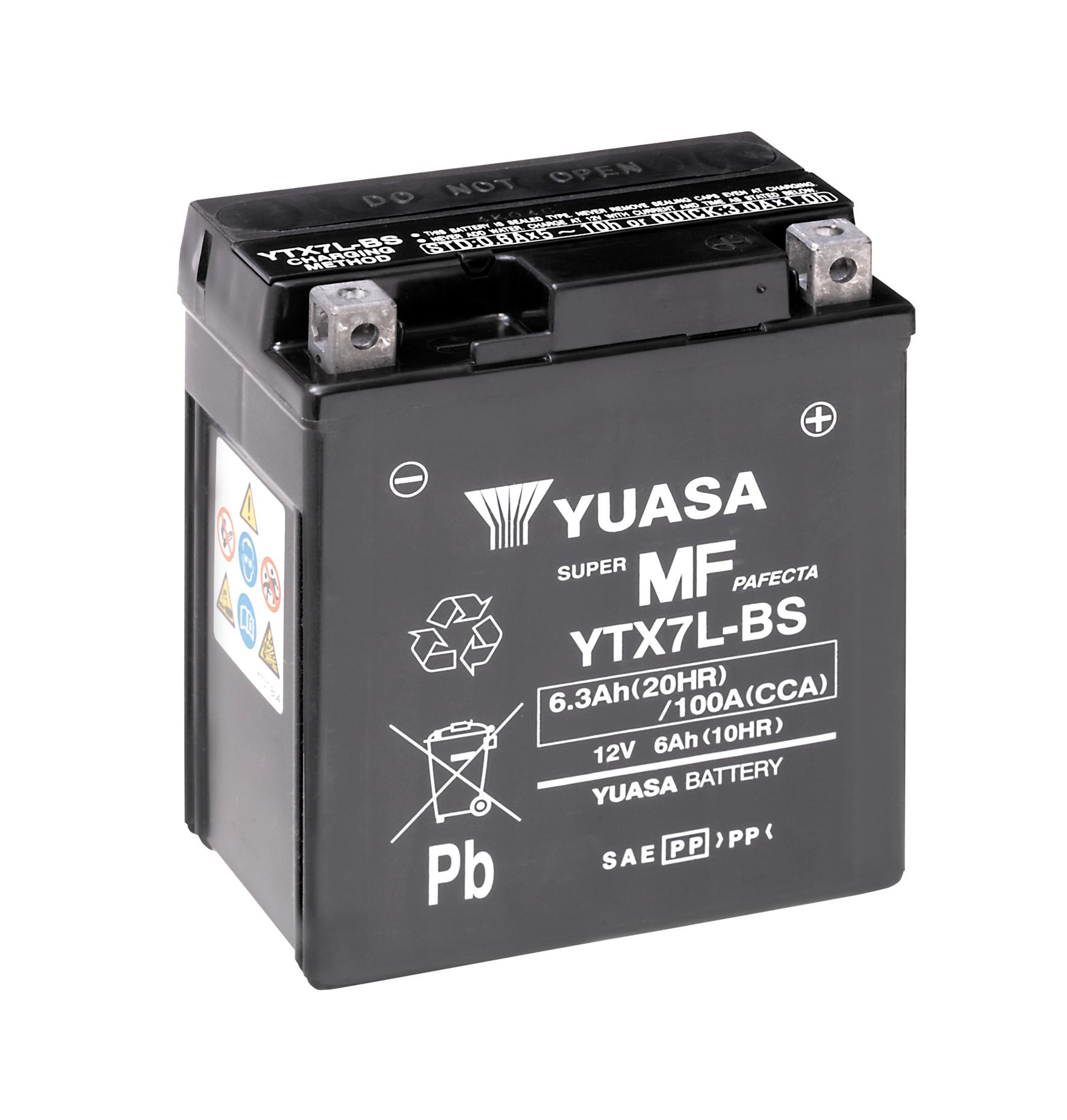 YTX7L-BS - Maintenance Free - Motorcycle & Power Sport - Batteries