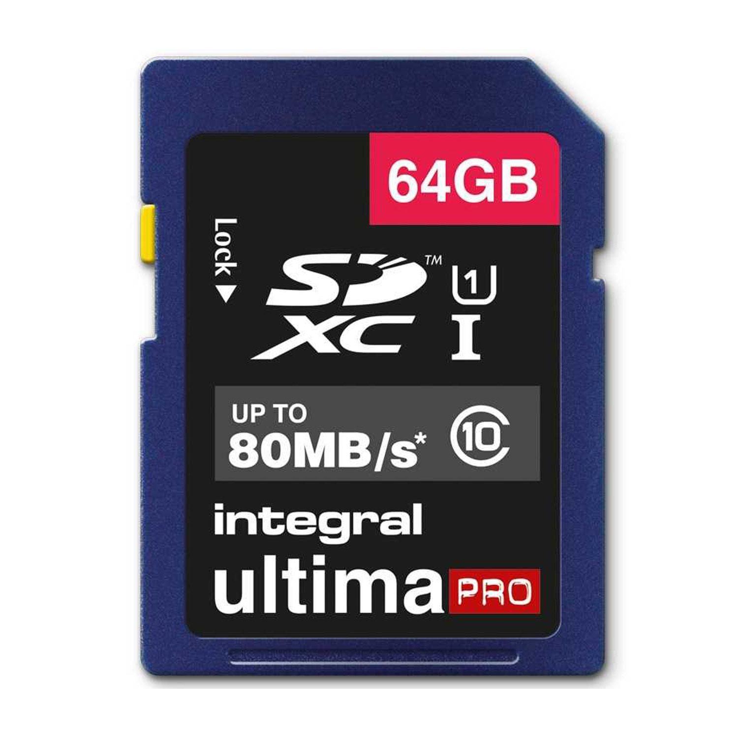 Integral 64GB Ultima PRO SD Card (SDXC) - 80MB/s £19.99 - Free Delivery ...