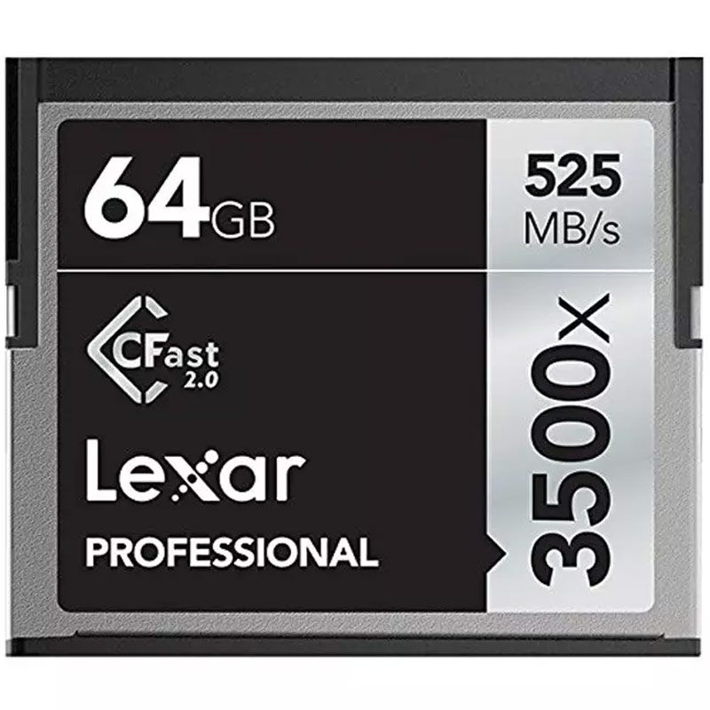 Lexar 64GB 3500X Professional CFast 2.0 Card - 525MB/s