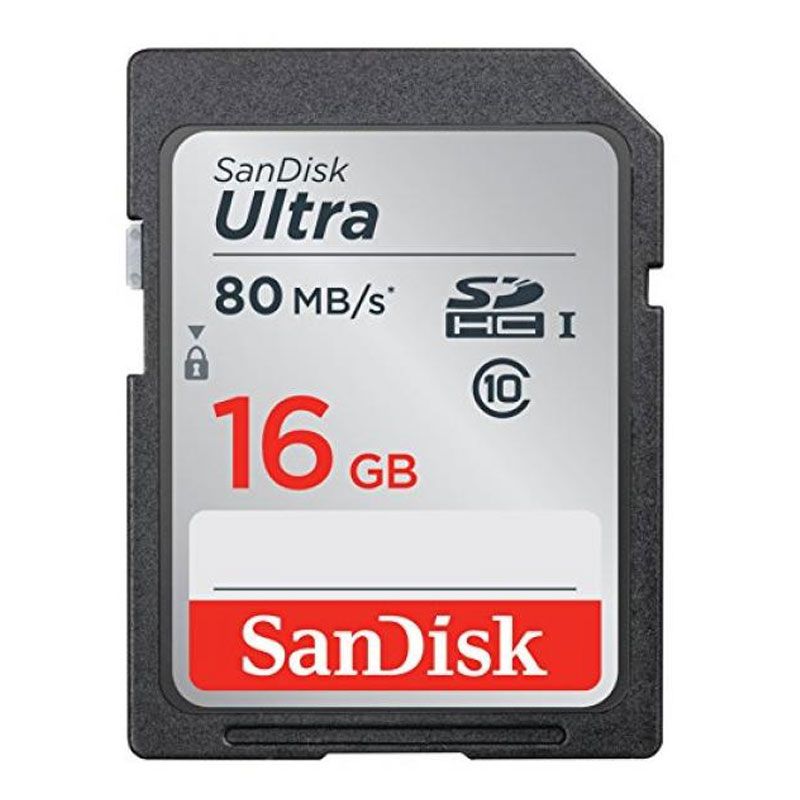 SanDisk 16GB Ultra SD Card (SDHC) - 80MB/s
