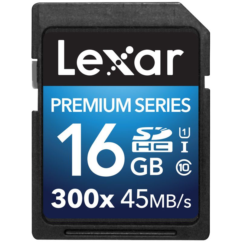 Lexar 16GB 300x Premium II SD Card (SDHC) - 45MB/s