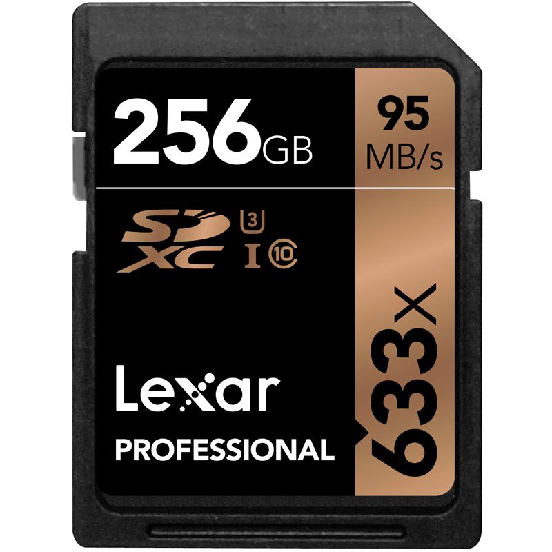 Lexar 256GB Professional SD Card (SDXC) UHS-I U3 - 95MB/s