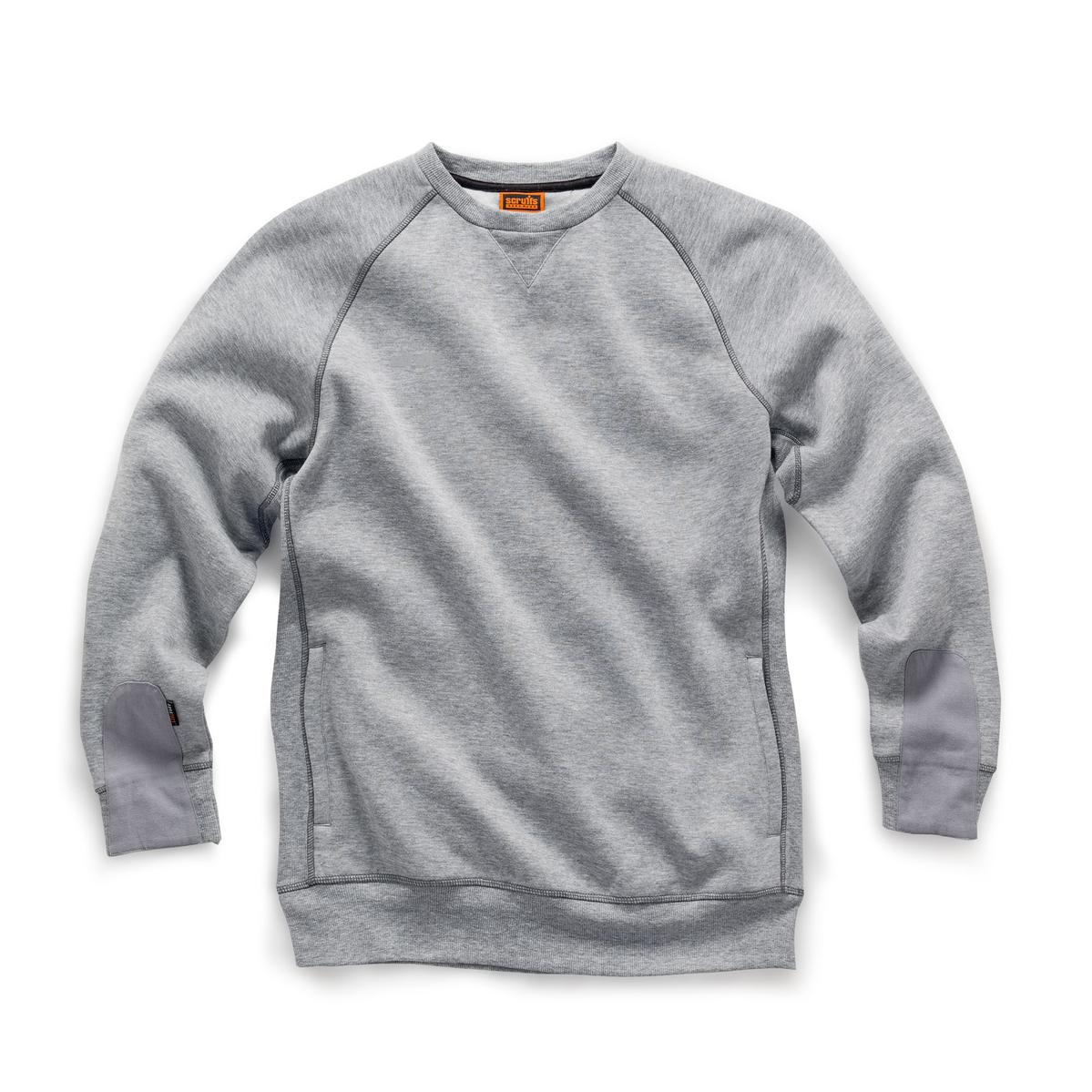 Scruffs Trade Sweatshirt Grey Marl SMALL 