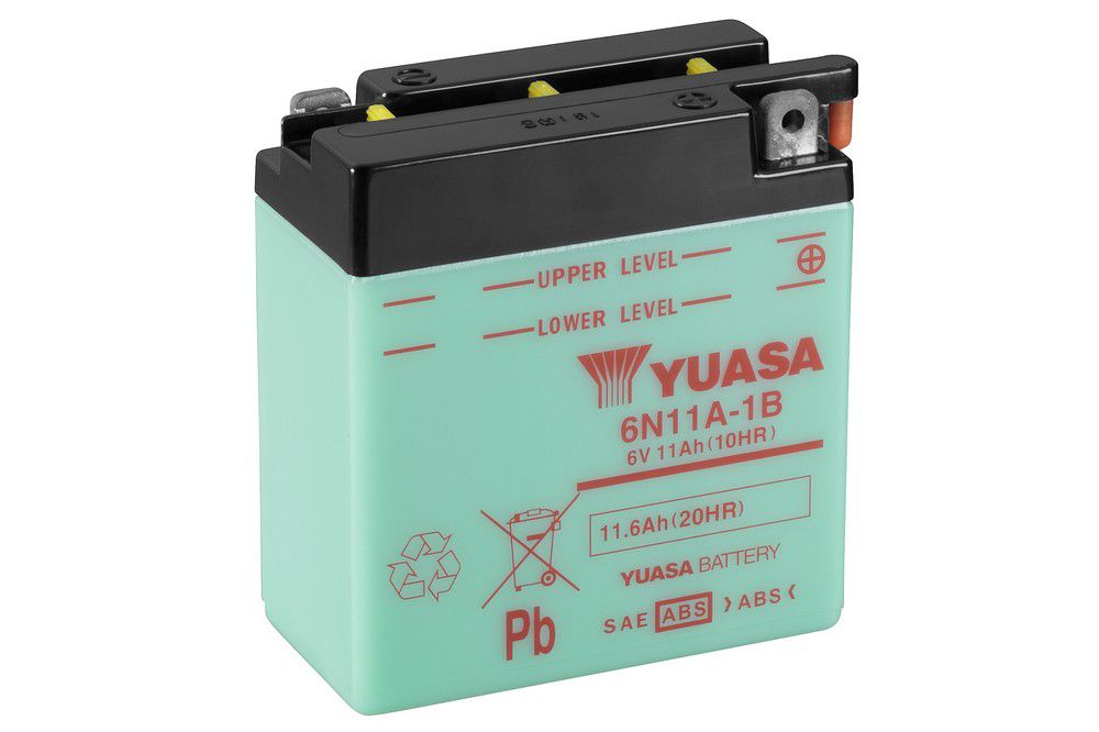6N11A-1B - Conventional 6 Volt - Motorcycle & Power Sport - Batteries