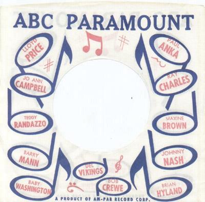 Image for Abc White Company Sleeve 1960 To 64/ Original Usa Company 45 Sleeve