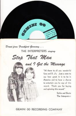Image for Stop That Man/ I Get The Message