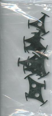 Image for 10 X Tri Prong Plastic 45 Record Centers/ Packet Of 10 X Record Middles