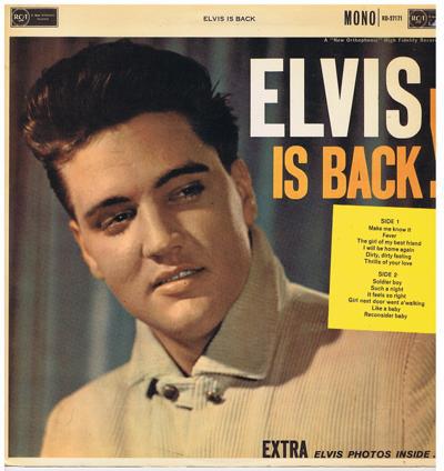 Elvis Is Back/ Original Uk Gatefold Mono