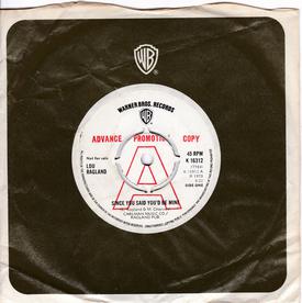 Lou Ragland - Since You Said You'd Be Mine / I Didn't Mean To Leave You - UK Warner Bros K 16312 DJ