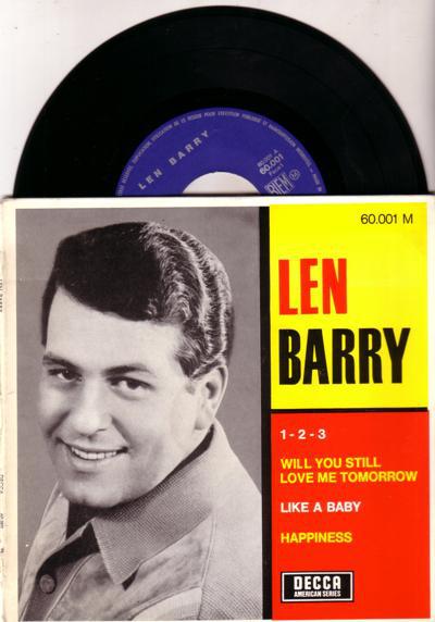Len Barry:will You Still Love Me Tomorro/ 4 Track French Ep With Cover