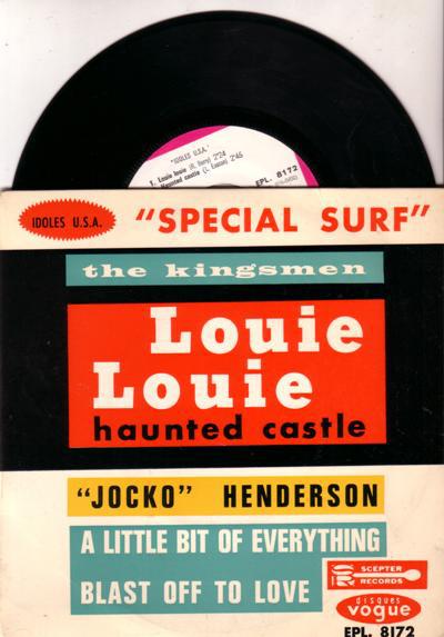 Louie Louie/ 4 Track French Ep With Cover