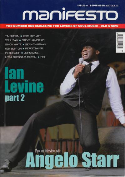 Manifesto: September 2007 Issue 87/ Inc: Ian Levine Interview Pt 2