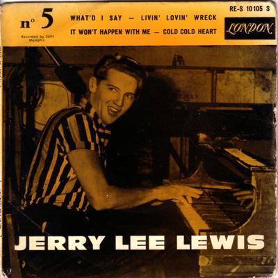 Jerry Lee Lewis No. 5/ 62 French 4 Track Ep + Cover