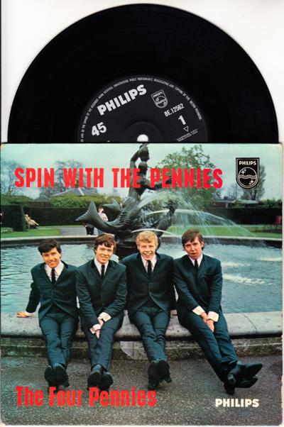 Spin With The Pennies/ 1964 Uk 4 Track Ep With Cover