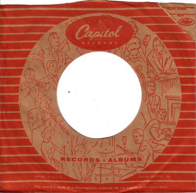 Usa Capitol Sleeve 1954 - 57/ Original Company 45 Sleeve