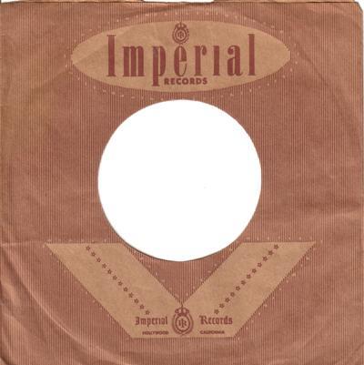 Imperial Sleeve 1957 - 1958/ Original Usa Company Sleeve