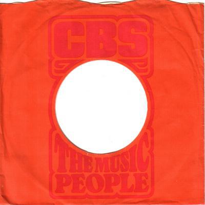 Uk Cbs Sleeve 1971 - 1973/ Original Cbs Uk Company Sleeve