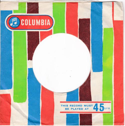 Columbia 45 Sleeve For Uk 1961 To 1963/ Matches Uk Green Columbia 45s
