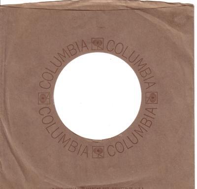 Columbia Usa Company Sleeve 1970 - 72/ Matches Us Grey Columbia Label