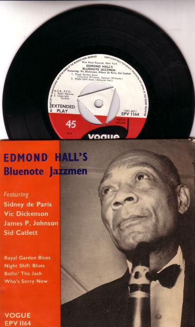 Edmond Hall's Bluenote Jazzmen/ 1956 Uk 4 Track Ep With Cover