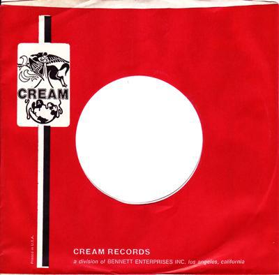 Cream Usa 45 Sleeve 1972 - 1875/ Original Company Sleeve