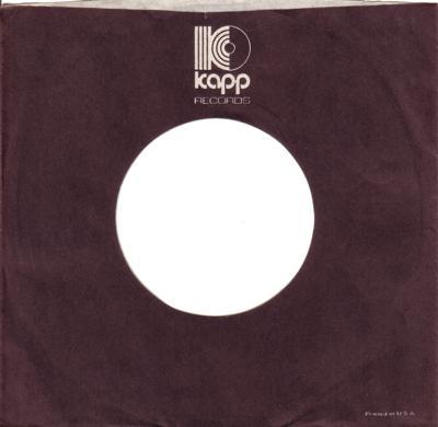 Kapp Original Company 45 Sleeve 1969 -71/ Match4 Orange, Red, Purple Lbl