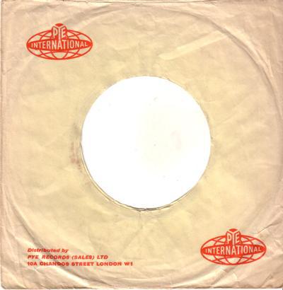 Pye Sleeve Original Uk For R&b Series/ Matches 45s In R&b Series Text