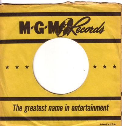 Mgm Usa Company Sleeve 1957 To 1960/ Original 1957 Usa 45 Sleeve