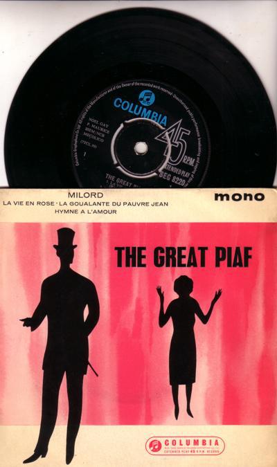 The Great Piaf/ 1959 4 Trackuk  Ep With Cover