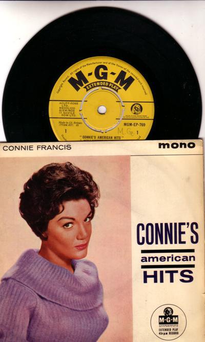 Connie's Ameican Hits/ 1961 Uk 4 Track Ep With Cover