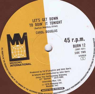 Image for Burnin'/ Let's Get Down Doing It Tonigh