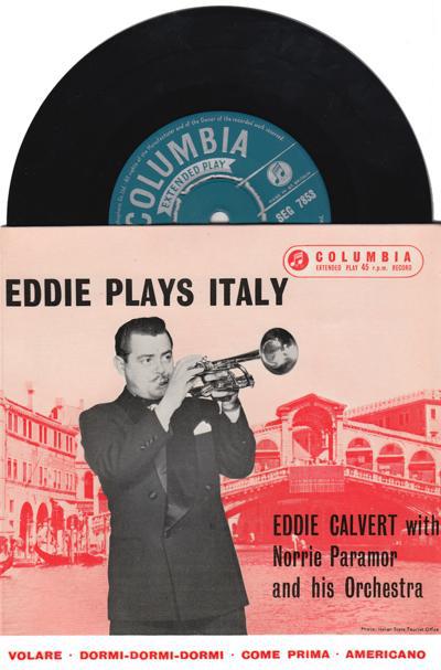 Eddie Plays Italy/ 1958 Uk 4 Track Ep With Cover