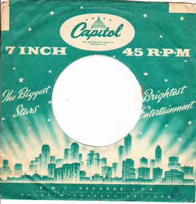 Capitol Uk Sleeve 1958 - 62/ Original British Company Sleev