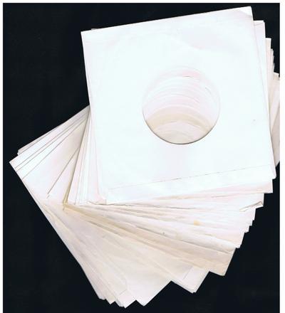 White Paper Sleeves Gloss Finish X 25/ Fit Uk Sue, Action, Etc