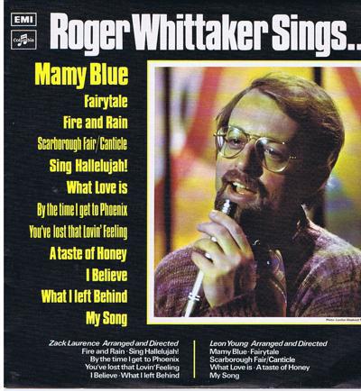 Roger Whittaker Sings/ 1971 Uk Press In Texture Cover