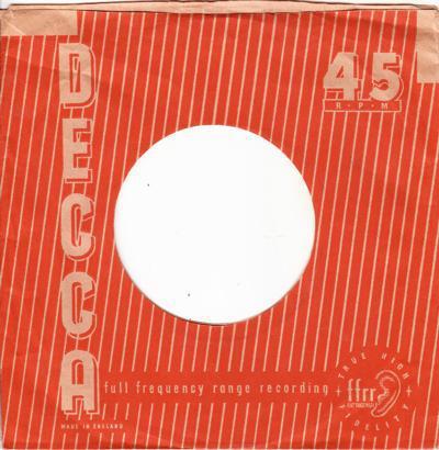 Uk Original Company 45 Sleeve 1958 - 61/ Grained Paper Brown Background