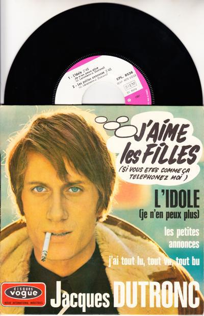 J'aime Les Filles/ 1967 4 Track  French Ep+cover