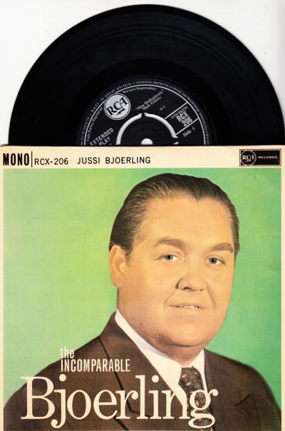 The Incomparable Bjoerling/ 1962 Uk Ep With Cover