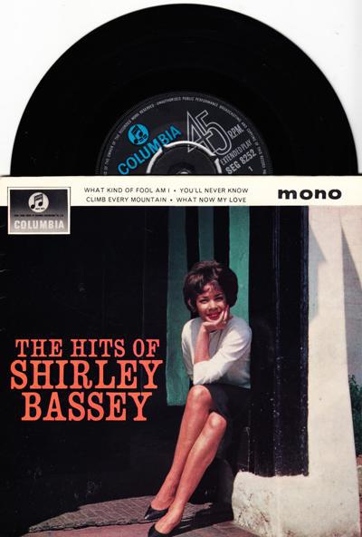 Hits Of Shirley Bassey/ 1964 4 Track Uk Ep With Cover