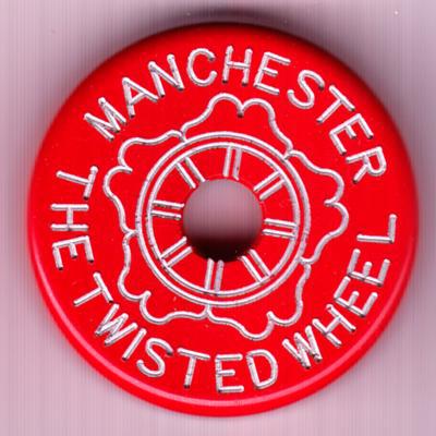 Twisted Wheel Manschester Red/ Aliminium Engraved Center