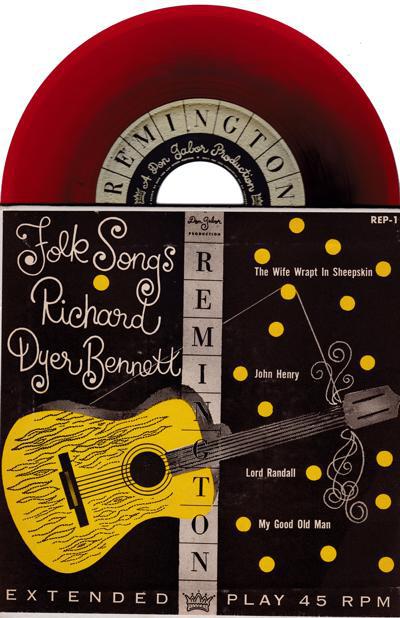 Folk Songs/ 1953 Red Vinyl Ep With Cover