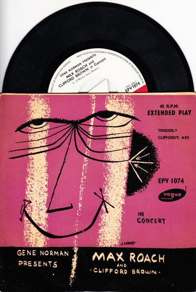Max Roach - Clifford Brown In Concert 1/ 1955 Uk Ep With Cover