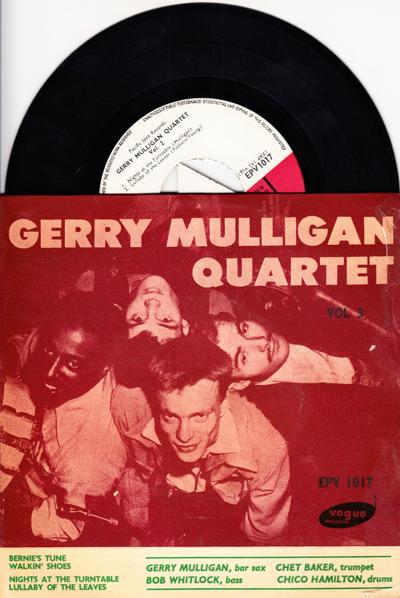 Gerry Mulligan Quartet/ 1955 Uk Ep With Cover