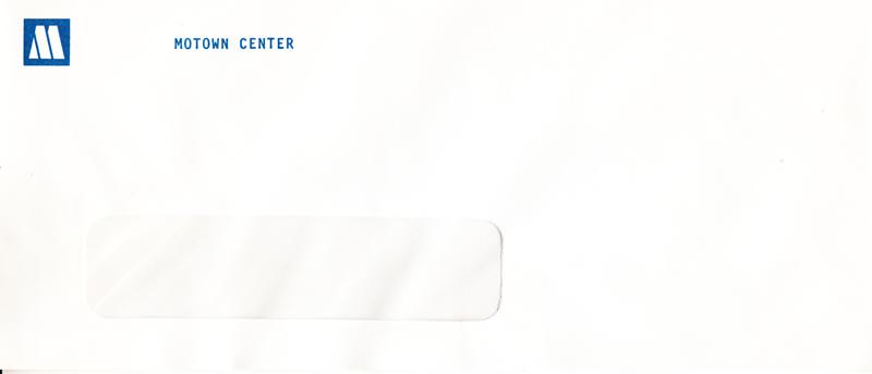 Motown Center - Window Envelope/ Genuine Motown Office Envelope