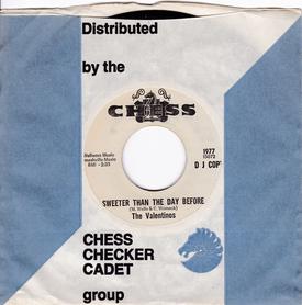Valentinos - Sweeter Than The Day Before / Let's Get Together - Chess 1977 DJ