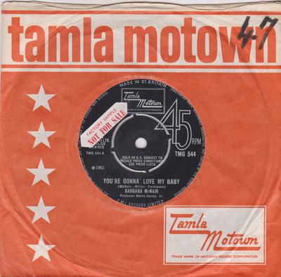 Barbara McNair - You're Gonna Love My Baby / The Touch Of Time - Tamla Motown TMG 544 sticker DJ 