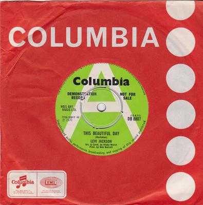Levi Jackson - This Beautiful day / Don't You Be A Sinner - Columbia DB 8807 DJ