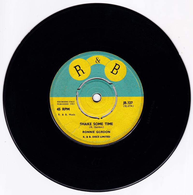 Ronnie Gordon - Shake Some Time / Comin' Home - R&B JB 127
