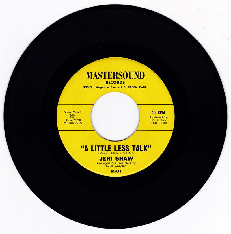 Jerri Shaw - A Little Less Talk / I'm Sorry - Mastersound M-01