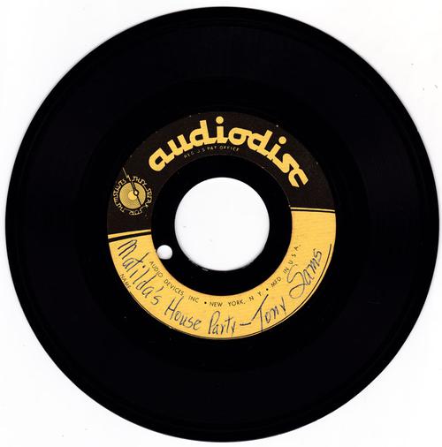 Tony Sams - Matilda's House Party / blank - Audio Disc 7" acetate no#